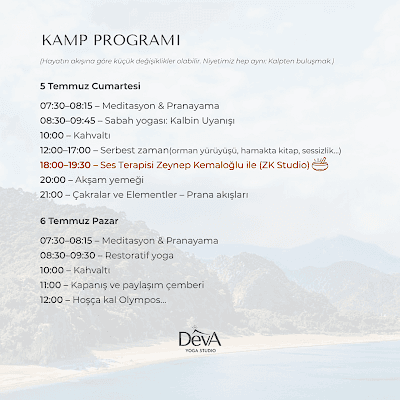 Duygu Afacan ile Yoga Tatili (3-6 Temmuz 2025)
